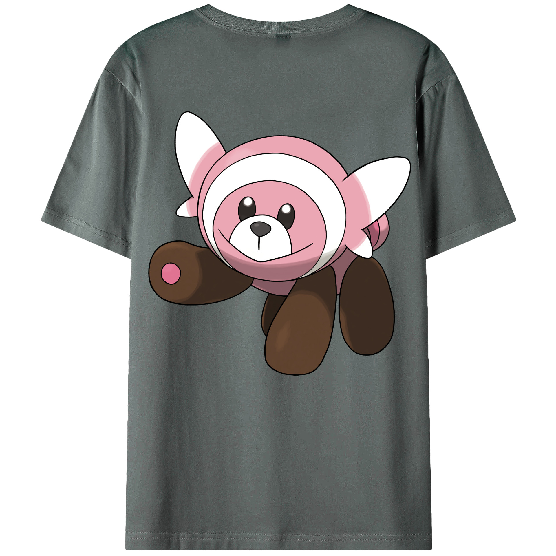 （画像用） ポケットモンスター Pokémon 綿100％ メンズ半袖Tシャツ（バックプリント） 通気性